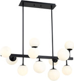 Z-Lite 730-11L-MB Midnetic Contemporary Matte Black Island Light Fixture