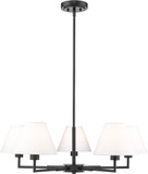 Z-Lite 744-34R-MB Leila Matte Black Chandelier Lamp