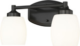 Z-Lite 745-2V-MB Kendrick Contemporary Matte Black 2-Light Bath Light Fixture