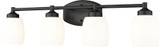 Z-Lite 745-4V-MB Kendrick Modern Matte Black 4-Light Bath Lighting