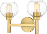Z-Lite 7502-2V-BG Sutton Brushed Gold 2-Light Bathroom Vanity Lighting