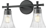 Z-Lite 7519-2V-MB Belle Modern Matte Black 2-Light Bathroom Light