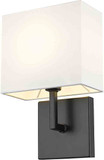 Z-Lite 815-1S-MB Saxon Modern Matte Black Light Sconce