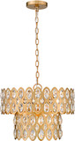 Z-Lite 822P15-HB Dealey Crystal Heirloom Brass Pendant Lighting Fixture