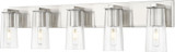Z-Lite 826-5V-BN Titus Contemporary Brushed Nickel 5-Light Bathroom Vanity Light