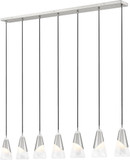 Z-Lite 828P6-7L-BN Aimie Modern Brushed Nickel Multi Ceiling Light Pendant