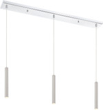 Z-Lite 917MP12-BN-LED-3LCH Forest Modern Satin Nickel LED Multi Hanging Pendant Light