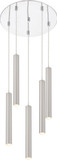 Z-Lite 917MP12-BN-LED-5RCH Forest Modern Satin Nickel LED Multi Hanging Light Fixture