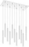 Z-Lite 917MP12-WH-LED-11LCH Forest Contemporary Matte White LED Multi Pendant Lighting