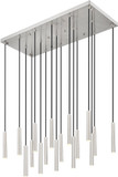 Z-Lite 919MP12-17L-BN-LED Forest Modern Brushed Nickel LED Multi Ceiling Pendant Light