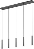 Z-Lite 919MP12-5L-MB-LED Forest Contemporary Matte Black LED Multi Hanging Pendant Light