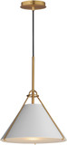 Maxim Lighting 25229LFGNAB Lucas Contemporary Light French Gray / Natural Aged Brass Pendant Light Fixture