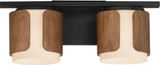 Maxim Lighting 21712SWWNBK Draughtsman Modern Walnut / Black 2-Light Vanity Lighting Fixture