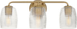 Maxim Lighting 21413CRNAB Honey Contemporary Natural Aged Brass 3-Light Bathroom Lighting