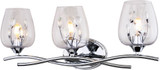 Vaxcel W0512 Wilmette Contemporary Chrome 3-Light Bathroom Vanity Light Fixture