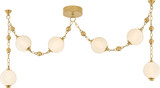 Corbett Lighting 557-06-VB Corda Modern Vintage Brass LED Multi Drop Ceiling Lighting