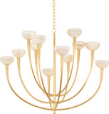 Hudson Valley Lighting 9045-VGL Maywood Modern Vintage Gold Leaf Chandelier Lighting