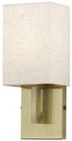 Livex 52131-01 Monroe Modern Antique Brass Wall Light Sconce