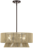 Livex 53164-92 Florell Contemporary English Bronze Drum Pendant Lighting