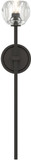 Crystorama Lighting ARA-10261-MK Aragon Modern Crystal Matte Black LED Wall Light Sconce