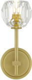 Crystorama Lighting ARA-10261-SB Aragon Contemporary Crystal Soft Brass LED Wall Sconce