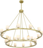 Crystorama Lighting ARA-10268-SB-ST Aragon Modern Soft Brass LED Chandelier Lighting