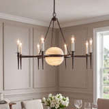 Savoy House 1-1488-10-15 Sanger Modern Mediterranean Bronze Hanging Chandelier