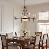 Savoy House 1-1488-10-15 Sanger Modern Mediterranean Bronze Hanging Chandelier