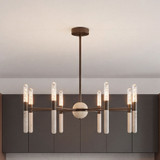 Savoy House 1-9716-8-15 Linden Modern Mediterranean Bronze LED Hanging Chandelier