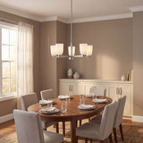 Savoy House 1-1246-5-SN Baldwin Contemporary Satin Nickel Chandelier Lamp