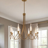 Savoy House 1-1799-8-127 Sofia Contemporary Noble Brass LED Chandelier Lighting