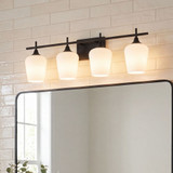 Savoy House 8-6030-4-BK Octave Modern 4-Light Bath Sconce