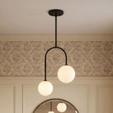 Savoy House 7-5981-2-89 Chester Contemporary Matte Black Pendant Lighting Fixture