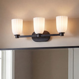 Savoy House 8-1245-3-BK Baldwin Modern Matte Black 3-Light Bath Lighting Sconce