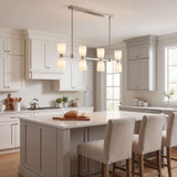 Savoy House 1-1249-8-SN Baldwin Satin Nickel Kitchen Island Light