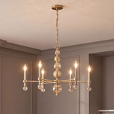 Savoy House 1-2511-6-127 Crescent Contemporary Noble Brass Chandelier Light