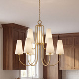 Savoy House 1-4701-9-322 Wilkes Modern Warm Brass Lighting Chandelier