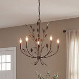 Savoy House 1-6706-5-334 Laska Modern Enchanted Bronze Hanging Chandelier