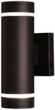 Vaxcel T0822 Chiasso Modern Deep Bronze LED 11.5" Exterior Lighting Sconce