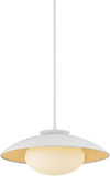 Mitzi by Hudson Valley H368701L-WH/GL Cadence Modern White / Gold Leaf 21" Pendant Lighting