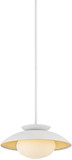 Mitzi by Hudson Valley H368701S-WH/GL Cadence Modern White / Gold Leaf 14.5" Hanging Light