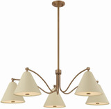 Troy Lighting F3542-PBR/SSD Clive Contemporary Patina Brass / Soft Sand Lighting Chandelier