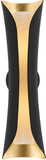 Mitzi by Hudson Valley H315102L-GL/BK Josie Modern Gold Leaf / Black Wall Sconce