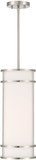 Savoy House 7-5699-1-SN Porter Contemporary Satin Nickel Mini Drum Pendant Lighting