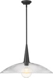 Z-Lite 3051P24-MB Lunelle Contemporary Matte Black 24" Ceiling Light Pendant