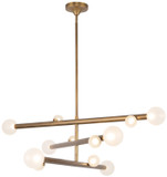 Kuzco Lighting CH32848-VB/OP Reese Modern Vintage Brass LED Chandelier Light