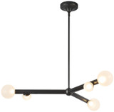 Kuzco Lighting CH32841-UB/OP Reese Contemporary Urban Bronze LED Chandelier Lamp