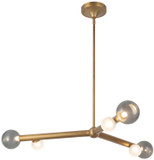 Kuzco Lighting CH32841-VB/SM Reese Modern Vintage Brass LED Chandelier Lamp