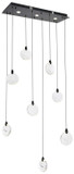 Elegant Lighting 1012D36BK-01CR Avery Modern Crystal Black LED Multi Hanging Light Fixture