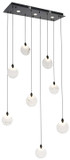 Elegant Lighting 1012D36BK-11ST Avery Modern Black LED Multi Pendant Lighting Fixture